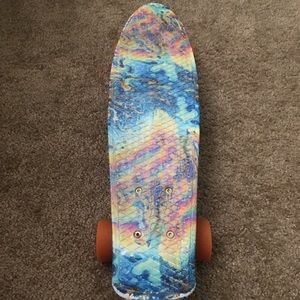 SOLD - Rainbow spilled oil penny board